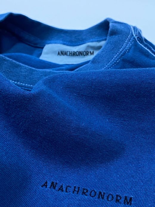 ANACHRONORM AN112-IND / INDIGO EMBROID L/S T-S / Lt.INDIGO