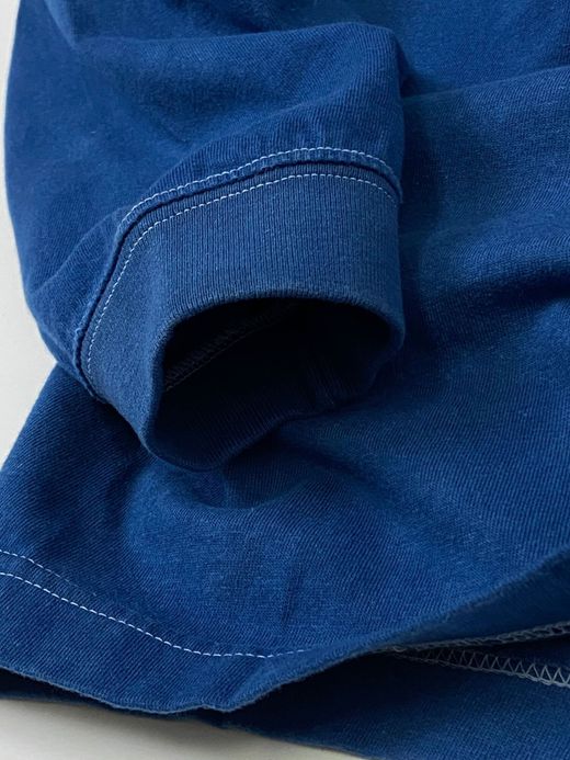ANACHRONORM AN112-IND / INDIGO EMBROID L/S T-S / Lt.INDIGO