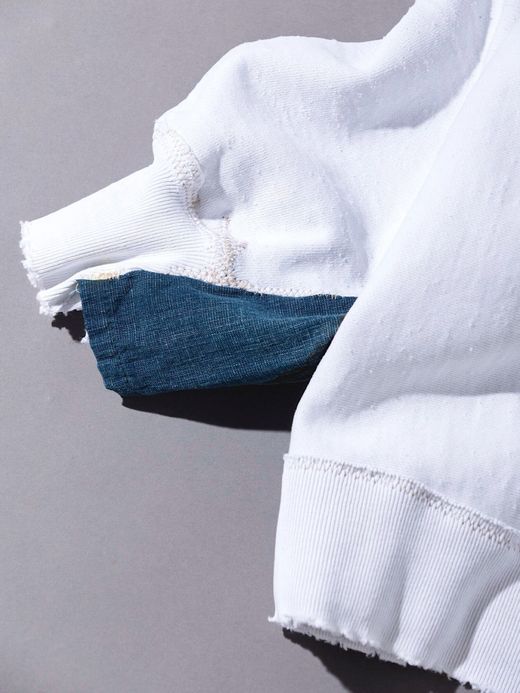 ANACHRONORM AN088 / CRASHED SWEATSHIRT / WHITE