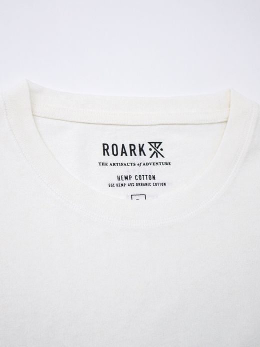 ROARK REVIVAL RTJH720 / HEMPCOTTON H/W TEE / WHITE
