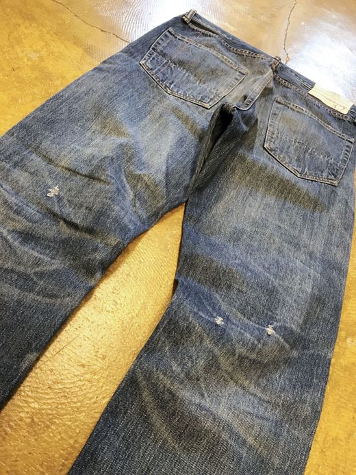 ANACHRONORM Washed Denim Slim Jeans / indigo