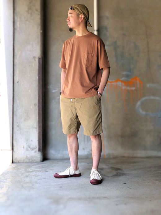 ANACHRONORM AN028 / FRONT FLAP EASY SHORTS / BEIGE