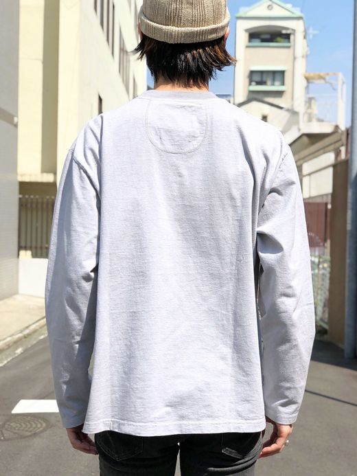 ANACHRONORM Sulfur Dye L/S Pocket T-S / silver gray