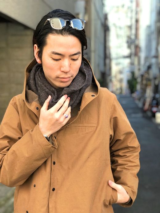 H.F and Weaver Stole / charcoal