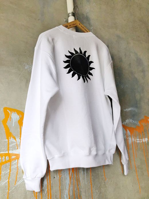 LOOKER LOOK.87 / SUN&MOON SWEAT / WHITE/BLACK