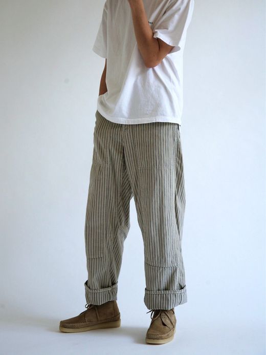ANACHRONORM AN099 / DOUBLE KNEE PAINTER PANTS / HICKORY STRIPE