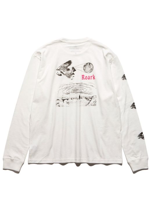 ROARK REVIVAL RLTJ601 / "WORDLY VIEW" L/S TEE / WHITE