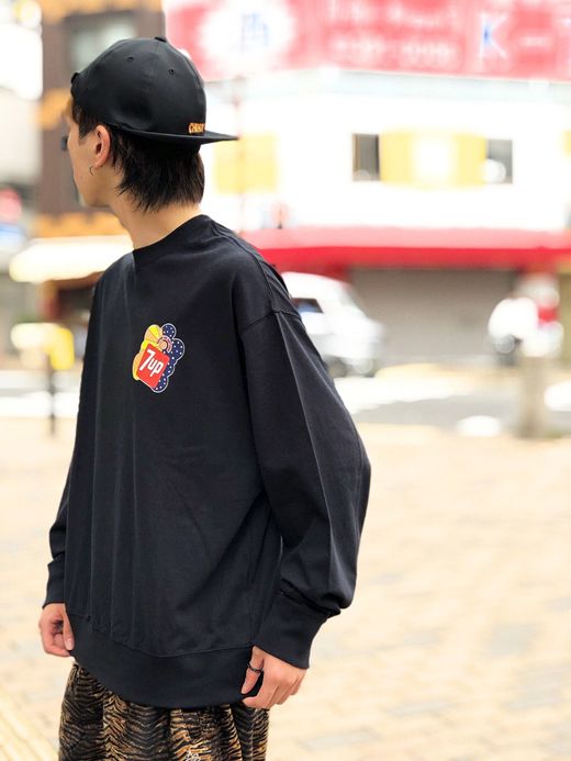 ALDIES A1403629 / 7UP COLLABORATION WIDE LONG T / BLACK