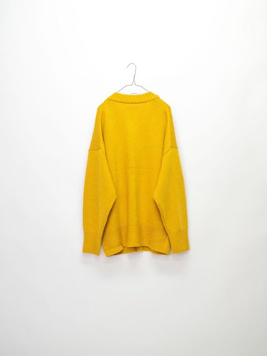 VOO VOO-1062 / FAT RIB CARDIGAN / Mustard
