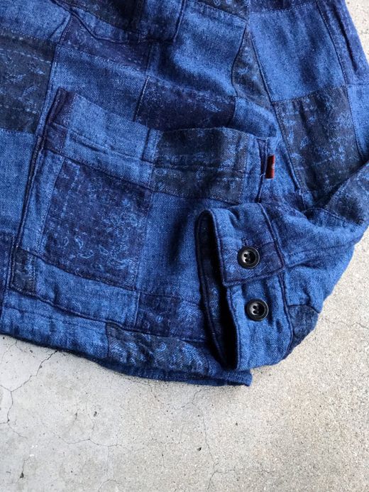 ANACHRONORM AN074-INDG / PATCH WORK COVERALL SHIRT / INDIGO