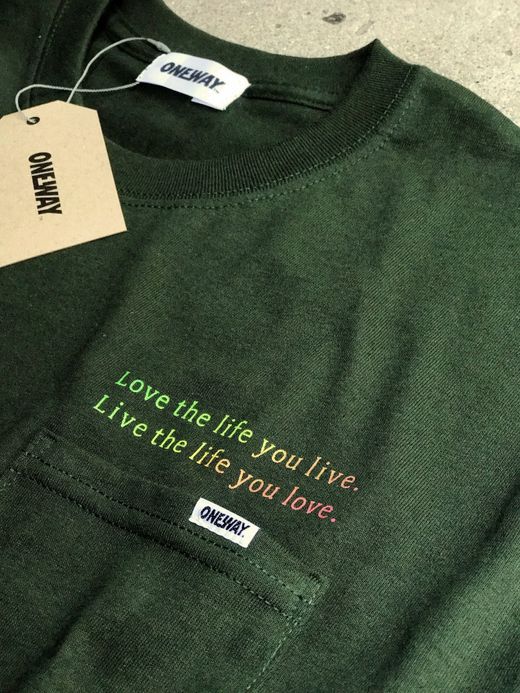  OW-BT-01 / "ONE BARS TEE #01" / OLIVE