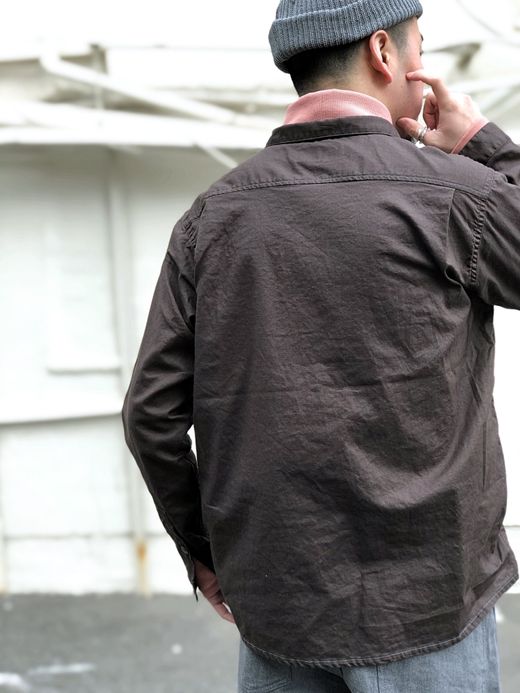 VOO VOO-904 / LINEN ALLROUND SHIRTS / BROWN