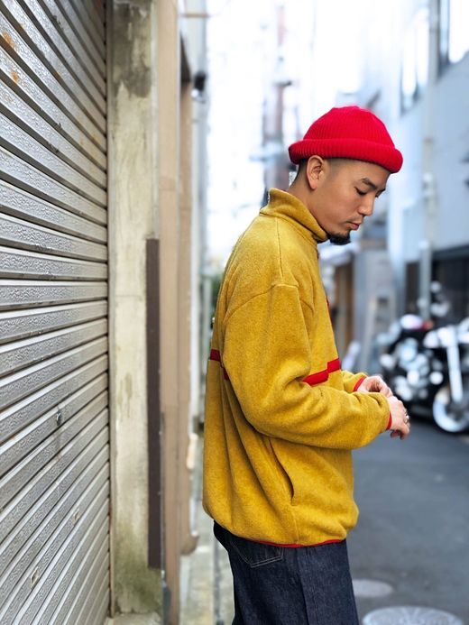 VOO VOO-886 / FLEECE PULL JKT / MUSTARD