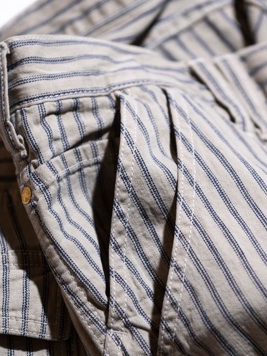 ANACHRONORM AN099 / DOUBLE KNEE PAINTER PANTS / HICKORY STRIPE