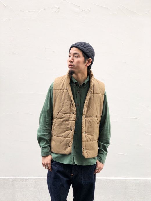 VOO VOO-930 / WAXED BALLOON VEST / BEIGE