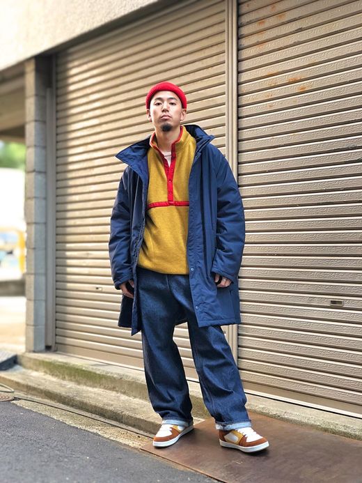 VOO VOO-886 / FLEECE PULL JKT / MUSTARD