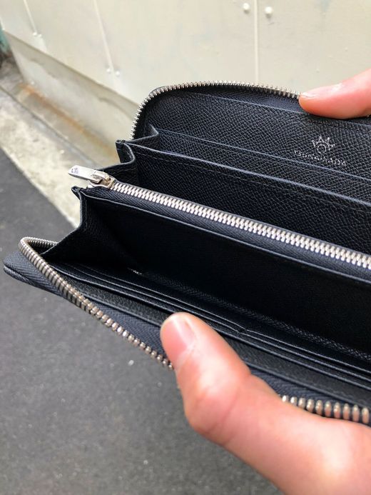 TSUNAIHAIYA FENOMENO ROUND ZIP WALLET(MAZE) / BLACK