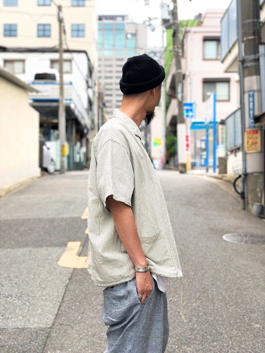 ANACHRONORM AN029 / S/S COVERALL SHIRT / WHITE