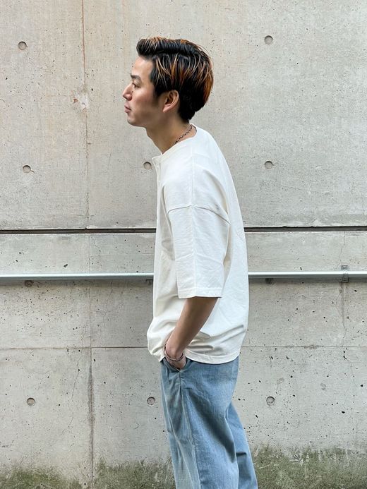 S.F.C SFCSS21CSCO3 / HENRY NECK S/S TEE / WHITE