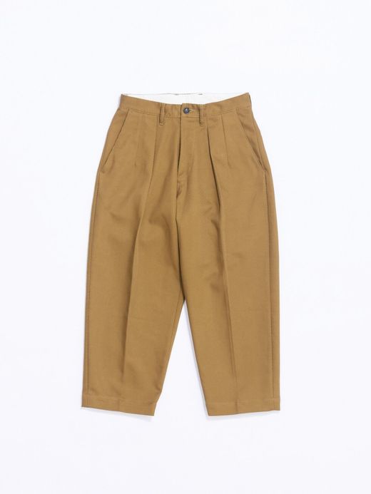 ANACHRONORM AN040 / TUCK  WIDE PANTS / BEIGE