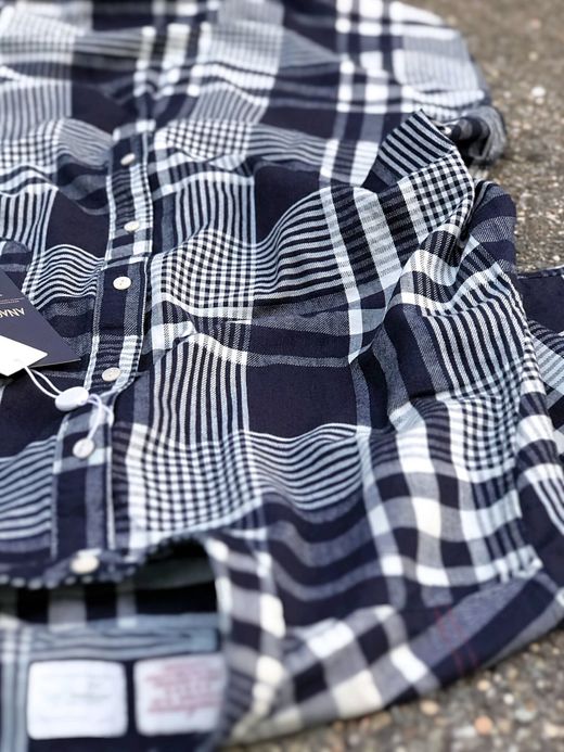 ANACHRONORM AN002 / PULLOVER LONG SHIRT / INDIGO(ONE WASH)