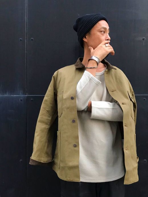 ANACHRONORM Twill Rail Road Jacket / khaki beige