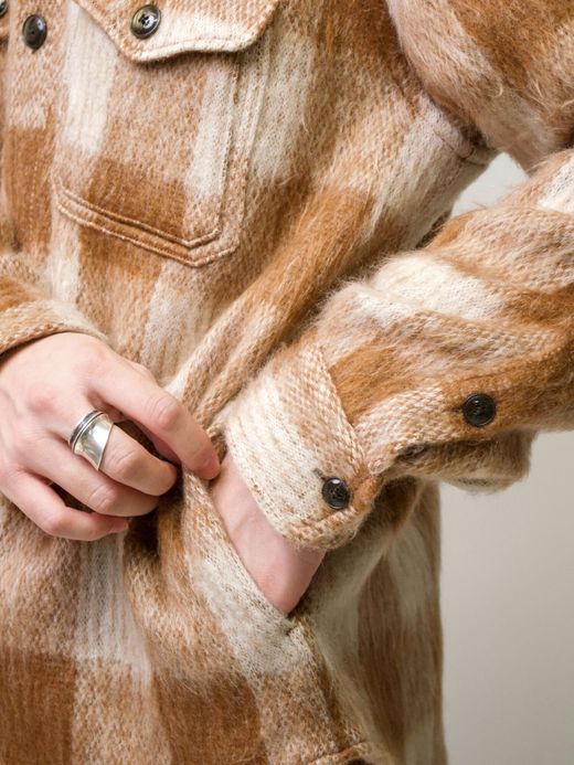  MP-20AW006 / BERKELEY OVER SHIRTS (SHAGGY CHECK) / CAMEL