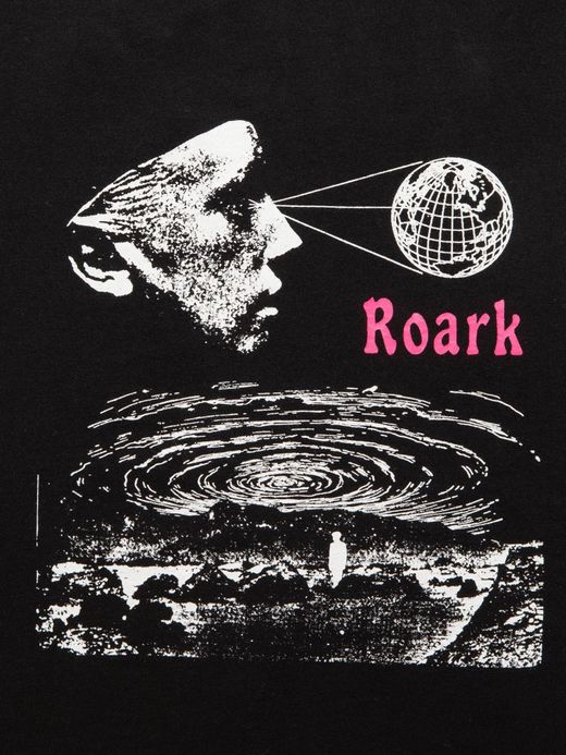 ROARK REVIVAL RTJD602 / "WORDLY VIEWS" TEE / BLACK