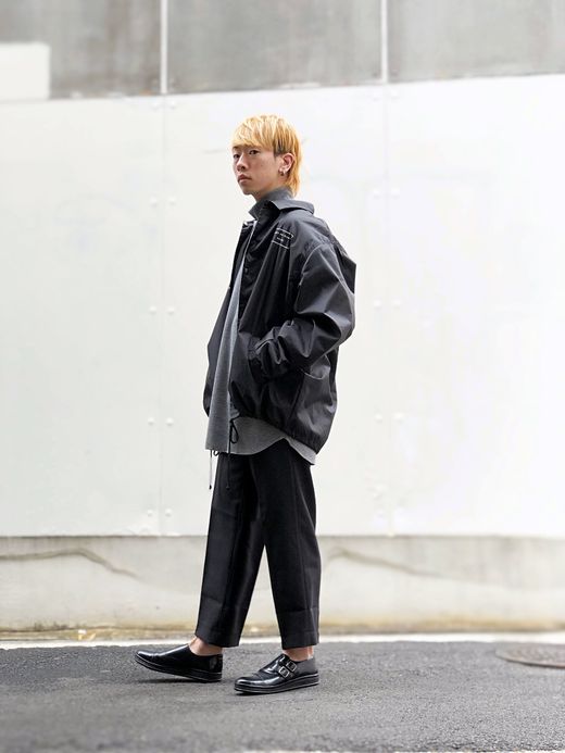  UTD01 / UTILITY POLY PANTS / BLACK
