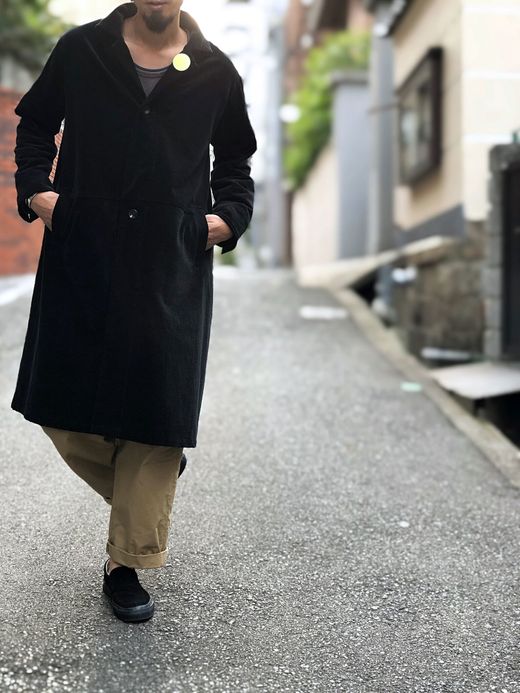 VOO VOO-867 / CORDUROY SHI-FU COAT / BLACK