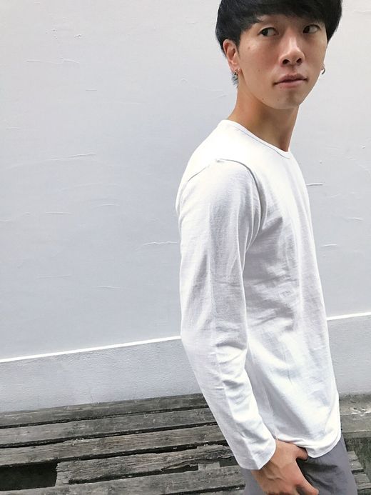 fulton F-neck 5/6 Tee Ⅱ / white