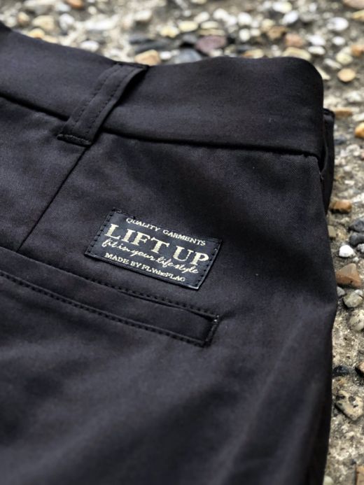 LIFT UP FTF-009 / COTTON/TENCEL TUCK PANTS / BLACK