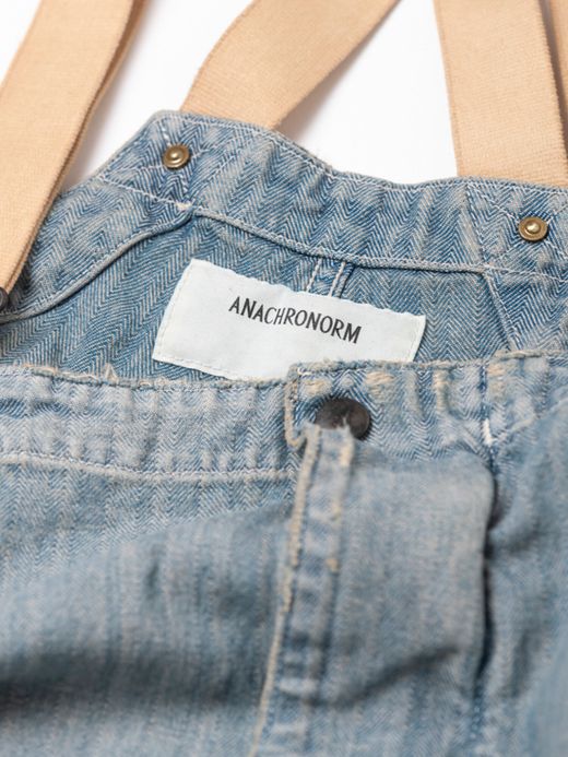 ANACHRONORM AN118-W / DECK OVER PANTS / INDIGO AGING WASH