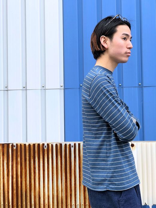 NECESSARY or UNNECESSARY Border L/S / blue