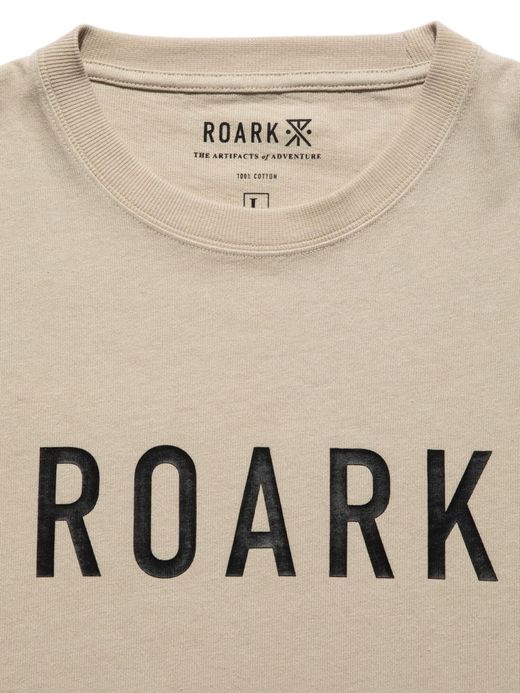 ROARK REVIVAL RTJC701 / "LOGO" TEE / BEIGE