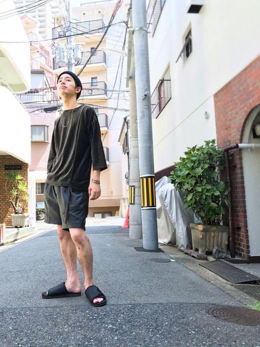 VOO Velour Step Crew / olive