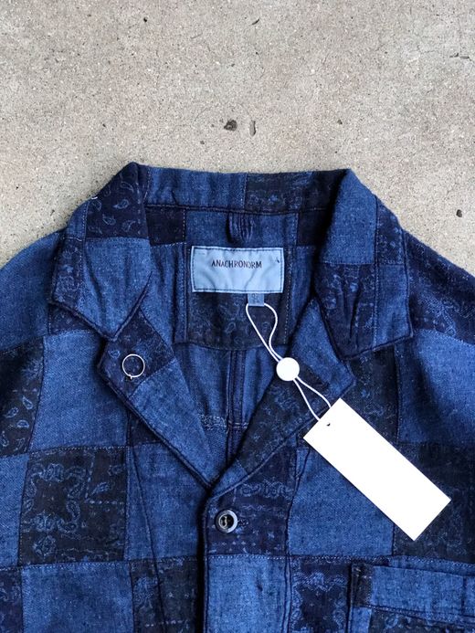 ANACHRONORM AN074-INDG / PATCH WORK COVERALL SHIRT / INDIGO