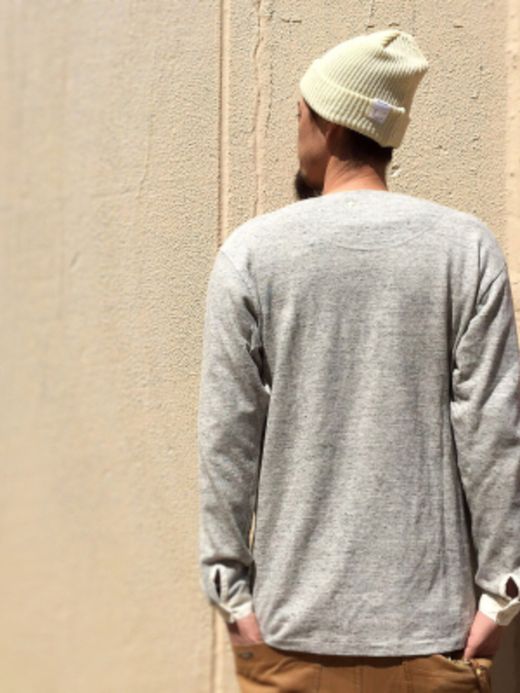 ANACHRONORM Nep Jersey Henleyneck Under-shirt / gray top