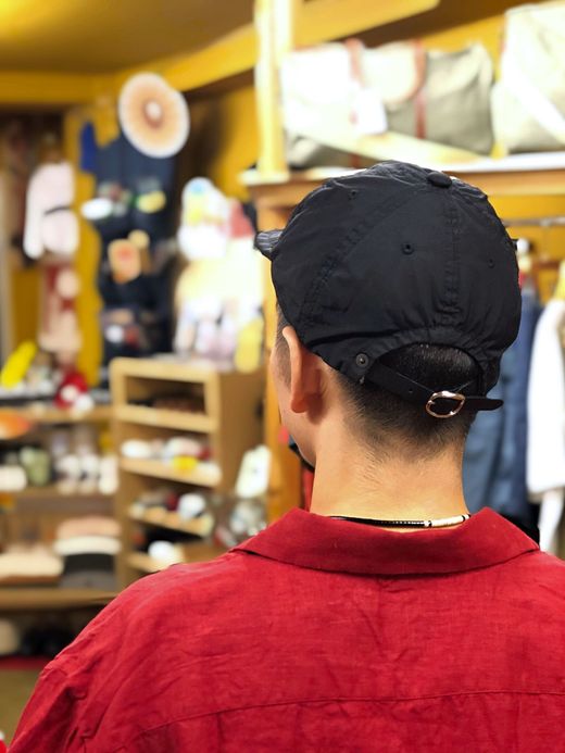 ANACHRONORM Nylon Leather Buckle Cap / black