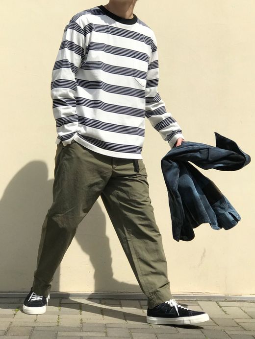 ANACHRONORM AN049 / CL TAPERED TROUSERS / OLIVE