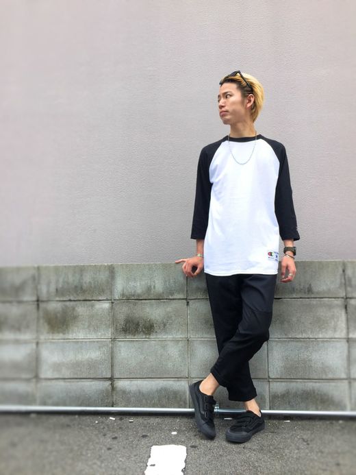 LOOKER UT Raglan Tee / white/black.S