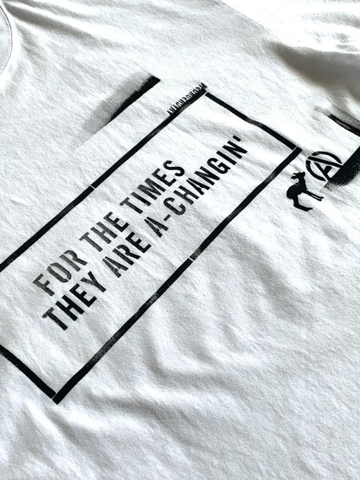 ANACHRONORM AN136 / STENCIL S/S T SHIRTS #2 / WHITE