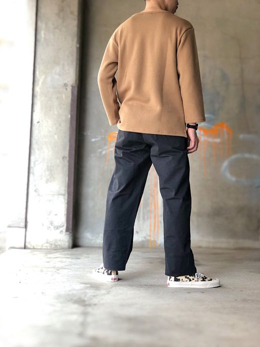 ANACHRONORM NM-TR03 / STANDARD TUCK WIDE TROUSERS / BLACK