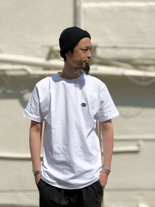 ROARK REVIVAL RTJHW521 / "TIGER HEAD" 9.3oz H/W TEE / WHITE