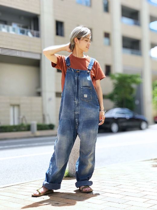 ANACHRONORM 8ozDenim Tapered Overall / indigo(aging wash)