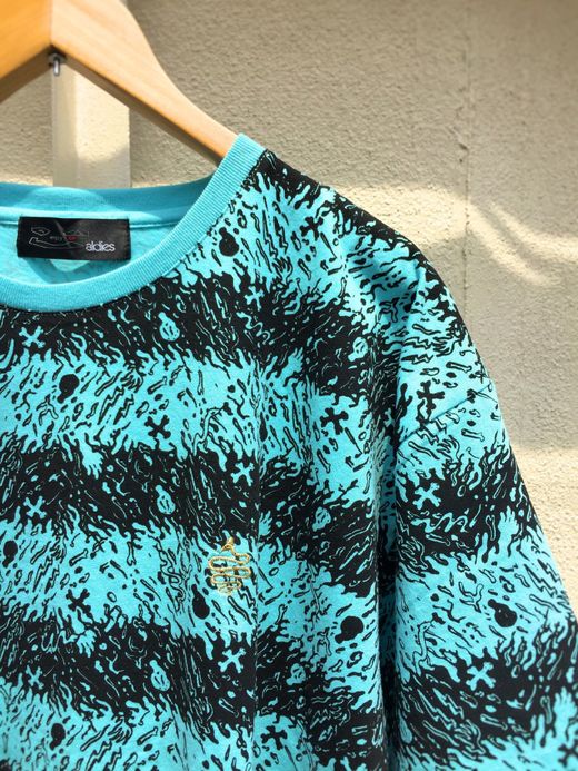 ALDIES Skull Border Big T / LT.blue