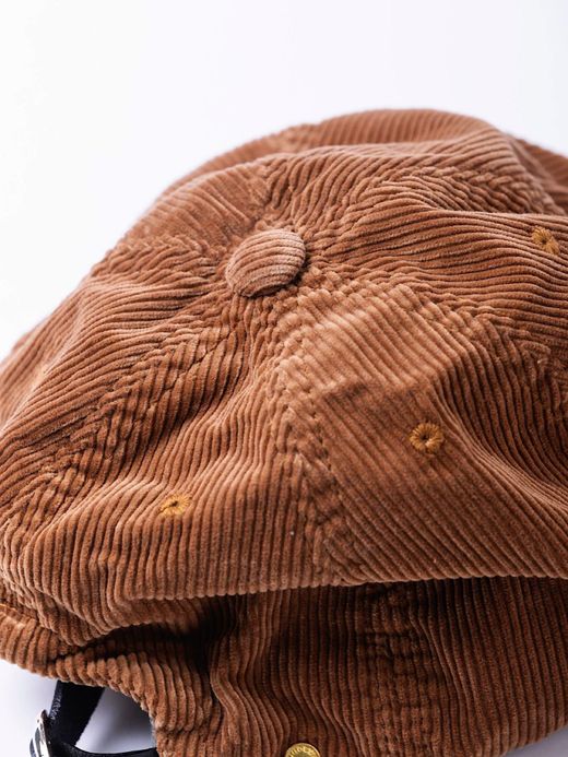 ANACHRONORM ANDC063 / LEATHER BUCKLE CAP / BROWN