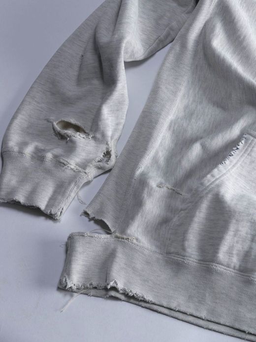 ANACHRONORM NM-SW02-W1 / DAMAGED HOODED SWEAT PARKER / OATMEAL