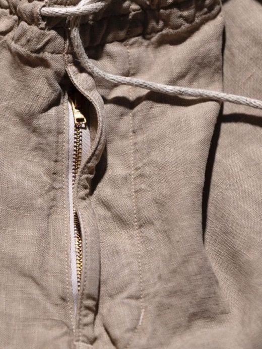 ANACHRONORM AN096 / LINEN TAPERED EASY PANTS / BEIGE