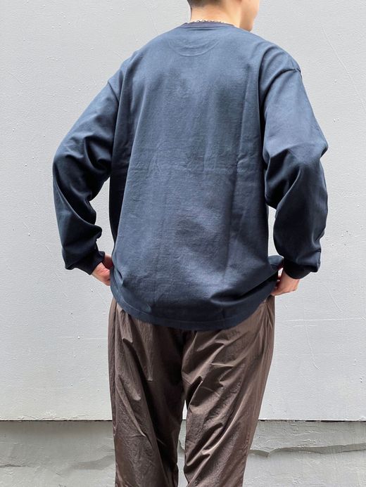 S.F.C SFCSS21CSO02 / BASIC L/S TEE / NAVY